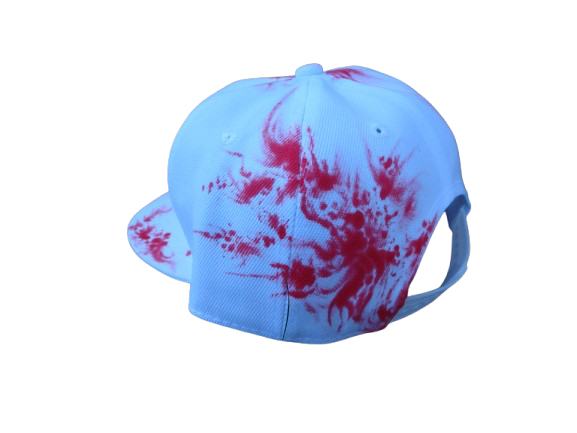 HAND PAINTED BLOODY SNAPBACK HAT
